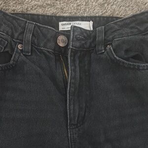 Garage Distressed Black Denim Jeans